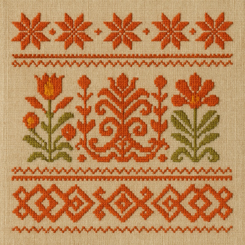 Slavic embroidery