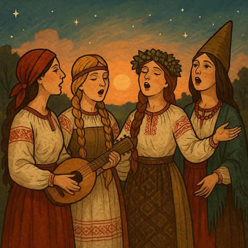Slavic folk singers