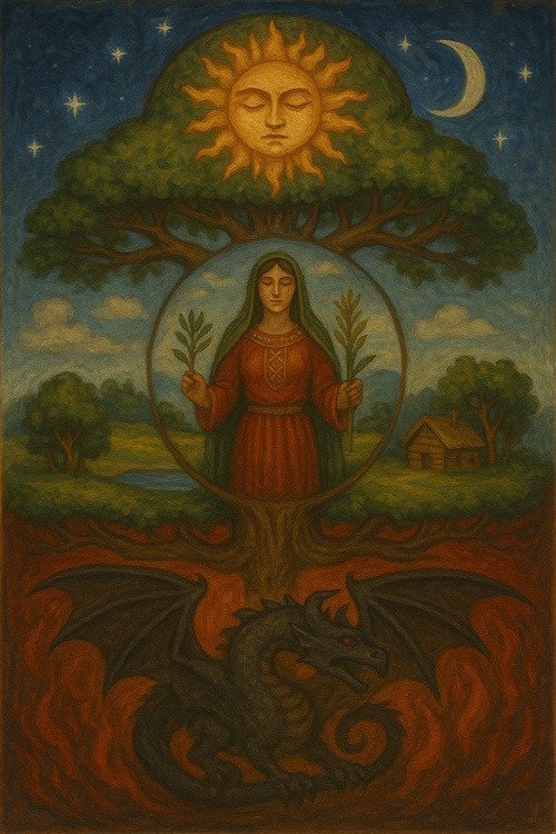 Slavic world tree